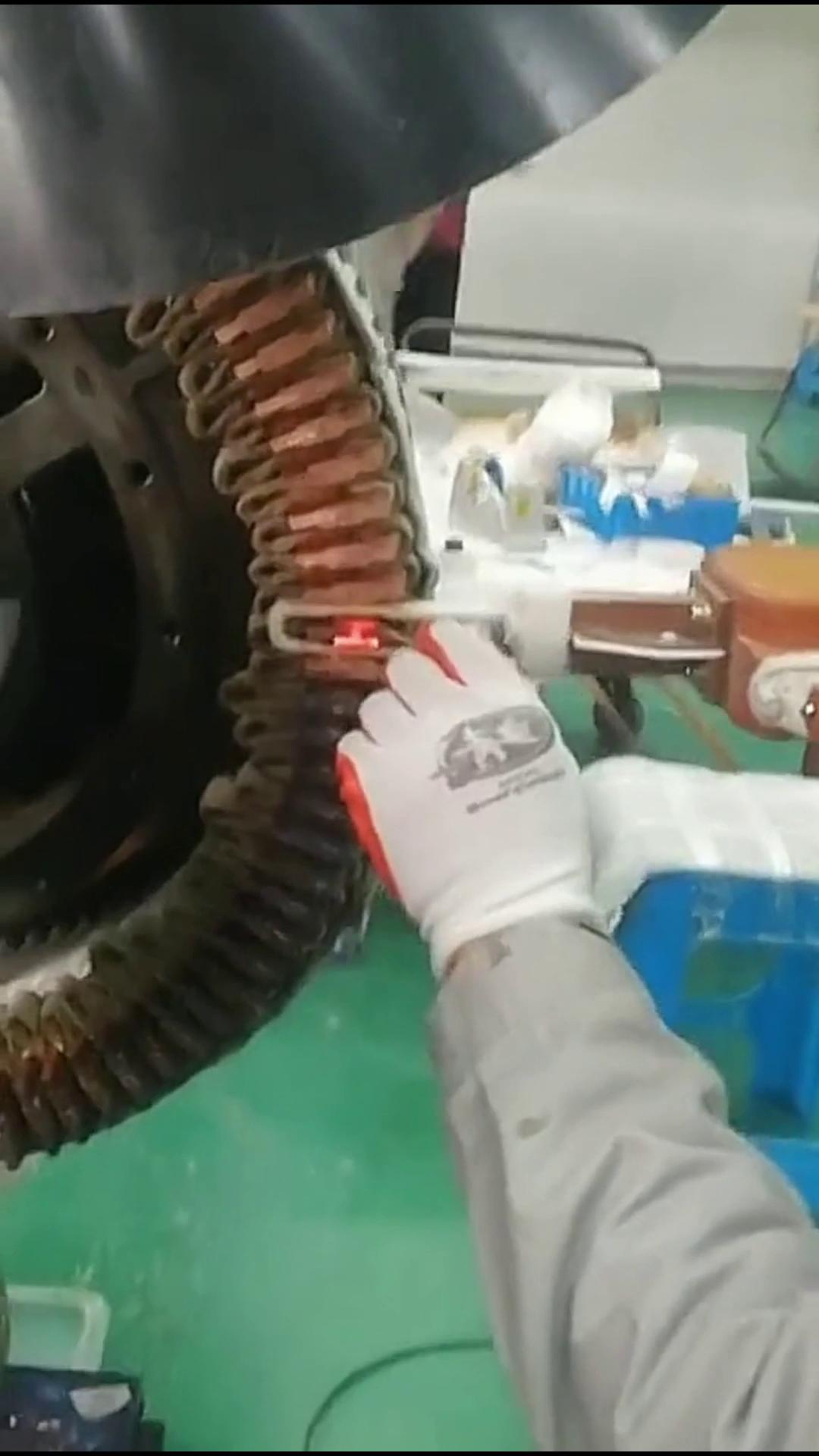 手持式高頻感應加熱機,電機銅端子焊接,效率更高更可靠